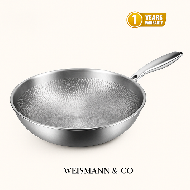 Titanium Wok Pan Flat Bottomed