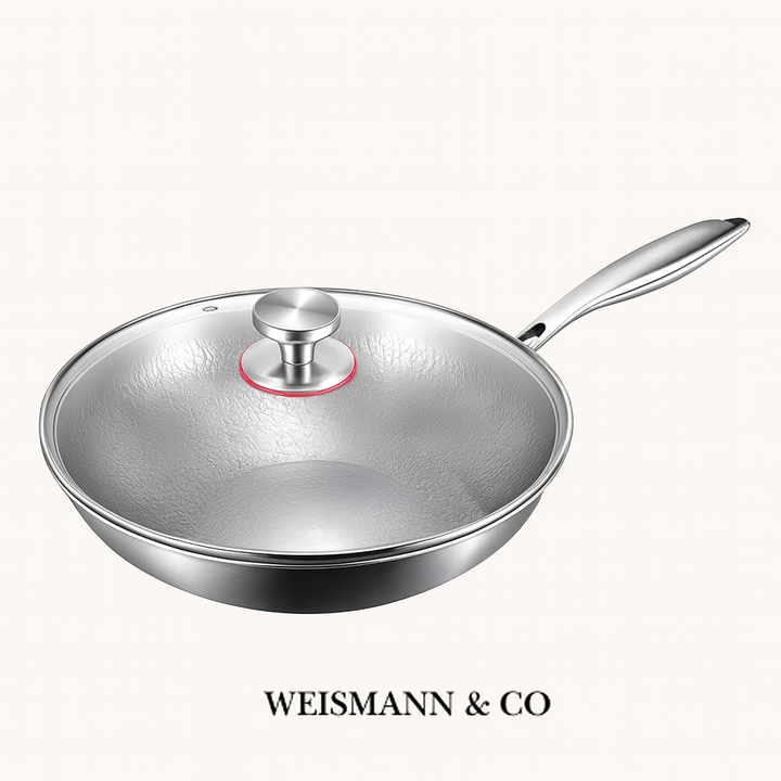 Titanium Wok Pan Flat Bottomed