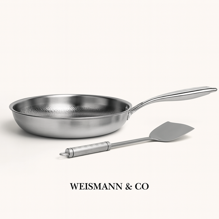 Titanium Hammered Pan + Utensil