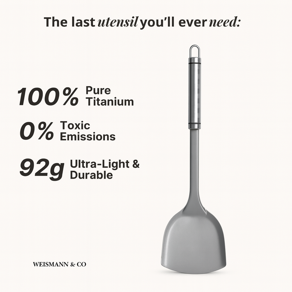 Titanium Hammered Pan + Utensil