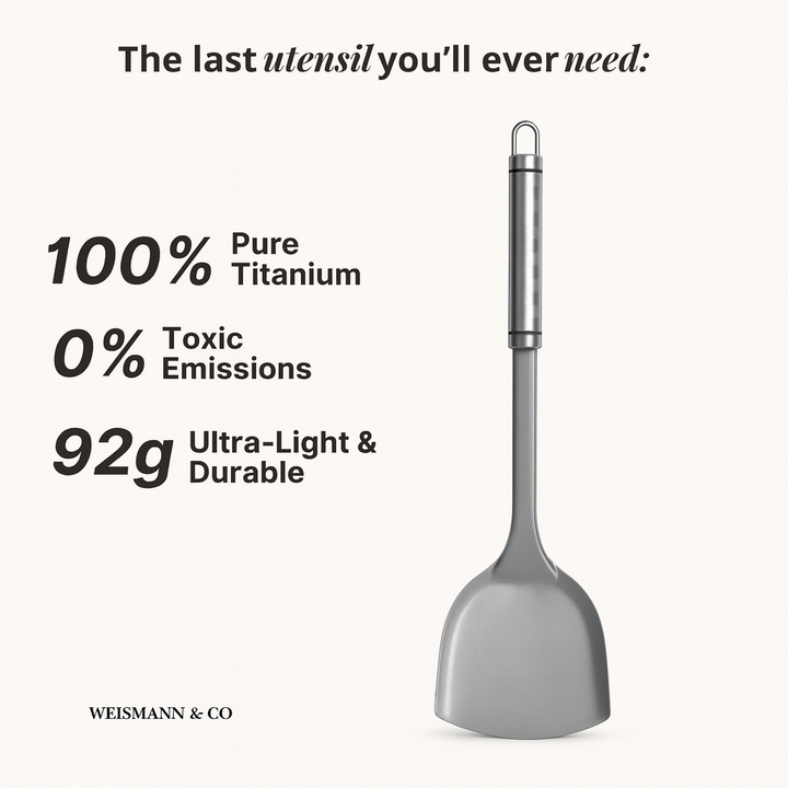 Titanium Hammered Pan + Utensil