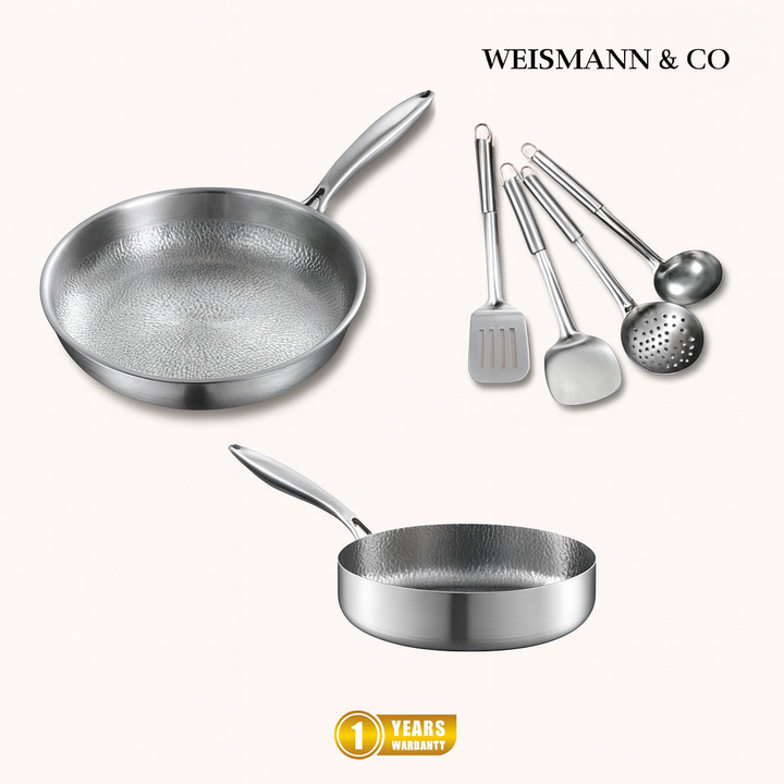 Everyday Cooking Set: 2 Pans + Utensils Set